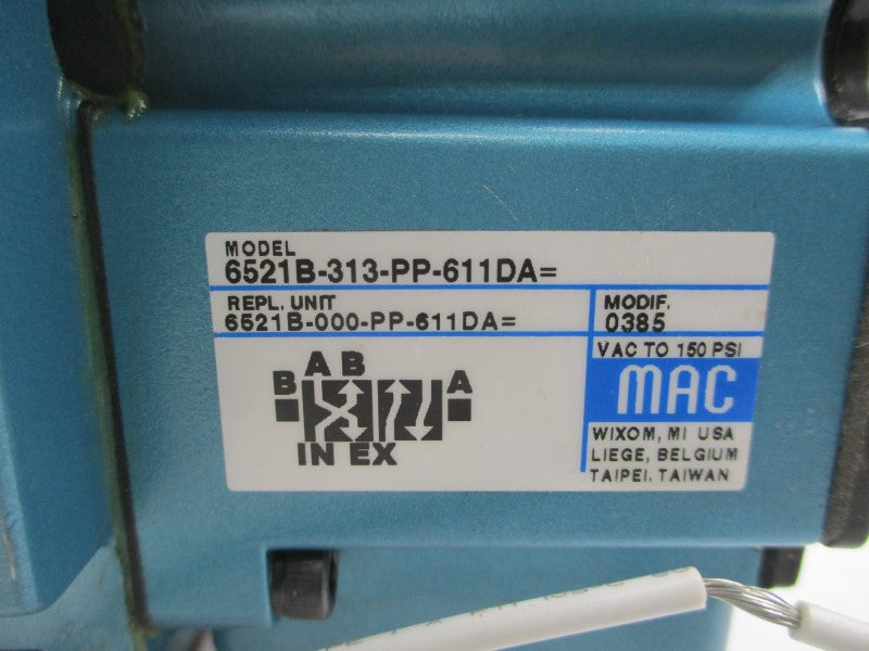 MAC 6521B-313-PP-611DA 24VDC 150PSI NSMP