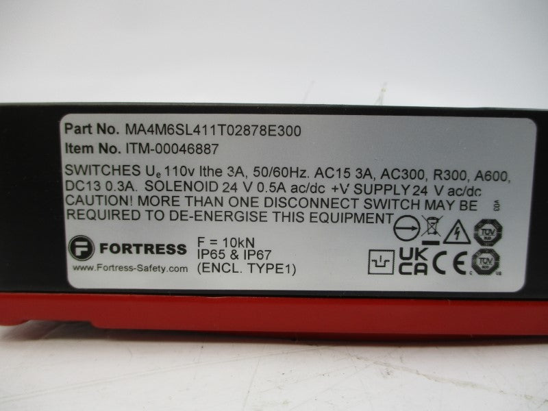 FORTRESS MA4M6SL411T02878E300 ITM-00046887 24VAC/DC 3A NSMP