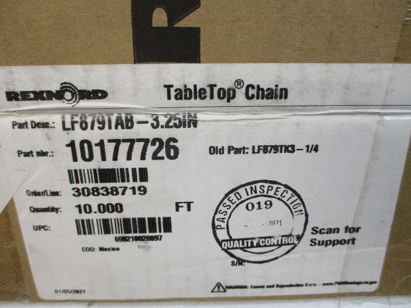 REXNORD 10177726 LF879TAB-3.25IN 10' NSMP