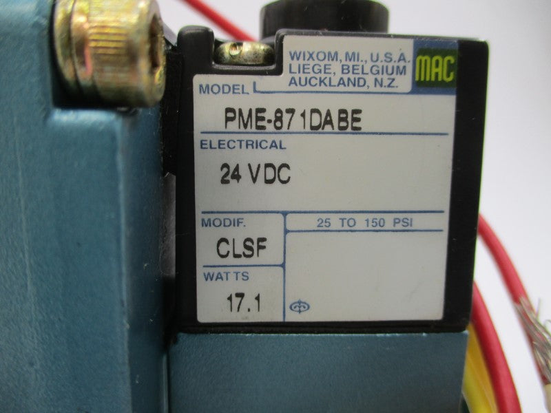 MAC 6521B-313-PM-871DA 24VDC 25-150PSI NSMP