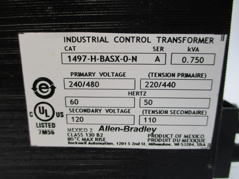ALLEN BRADLEY 1497-H-BASX-0-N SER. A 240/480V (BR/WH) NSMP