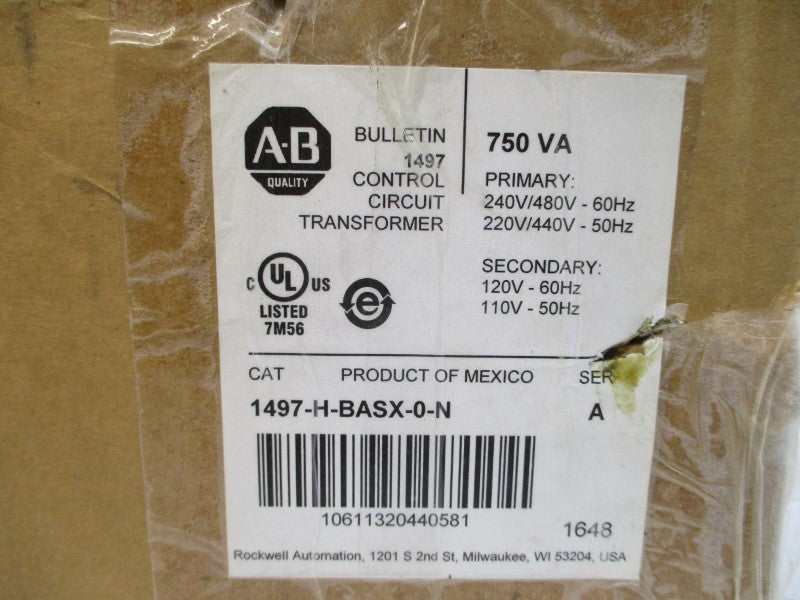 ALLEN BRADLEY 1497-H-BASX-0-N SER. A 240/480V (BR/WH) NSMP