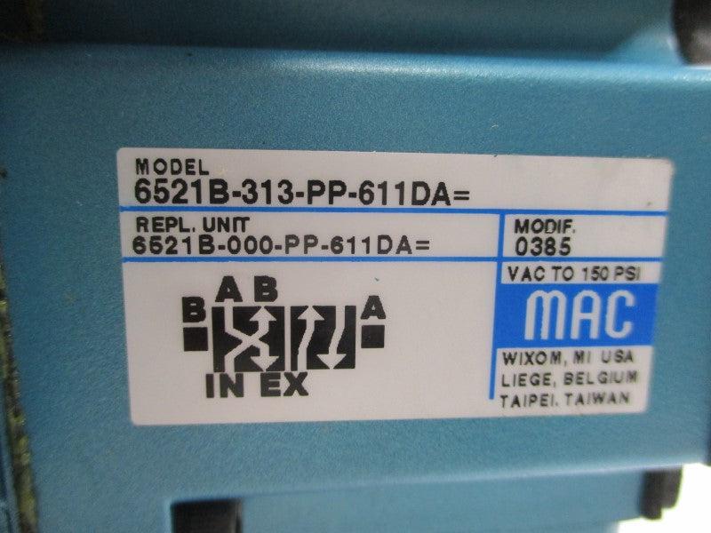 MAC 6521B-313-PP-611DA 24VDC 150PSI NSMP