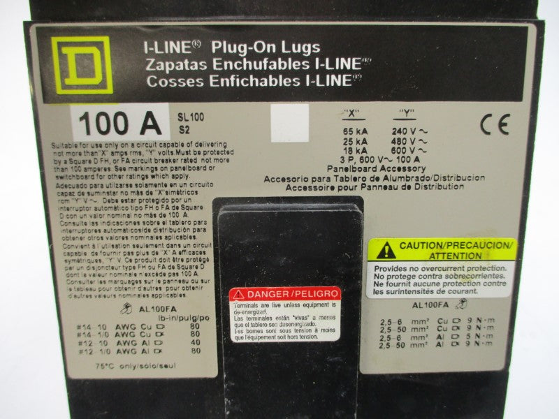 SQUARE D SL100 SER. 2 600V 100A NSMP