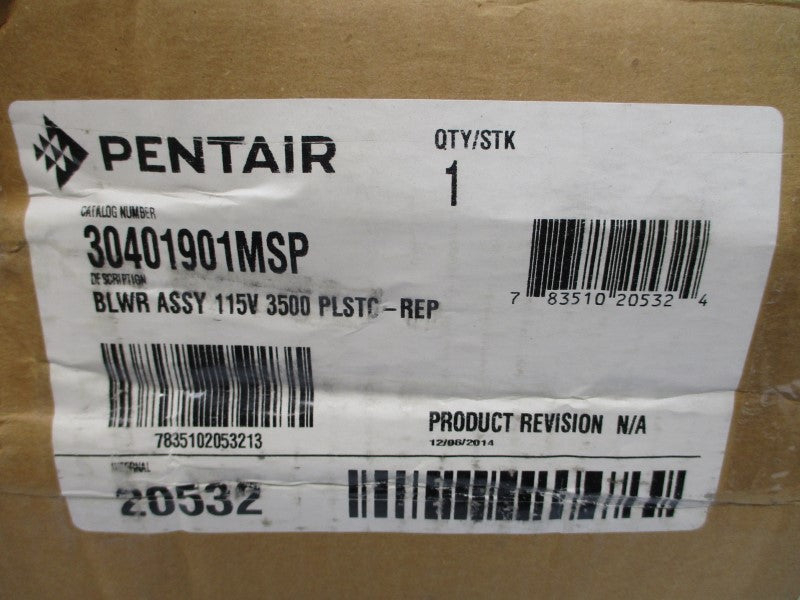 PENTAIR 30-4019-01MSP 115V 2.0/1.9A NSMP