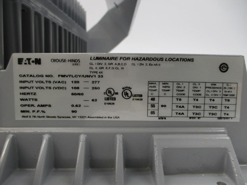 EATON FMV7LCY/UNV133 120-277VAC 0.62A NSMP