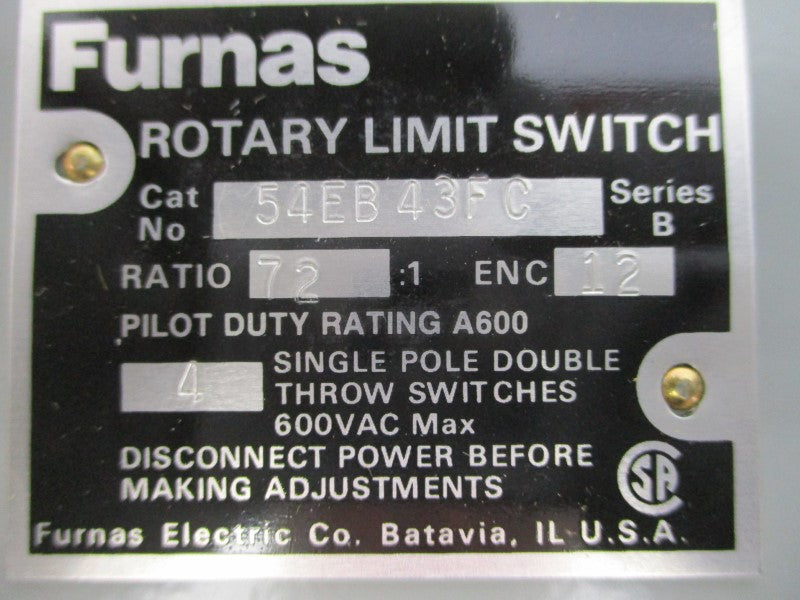 FURNAS 54EB43FC SER. B 600VAC (AS PICTURED) NSMP