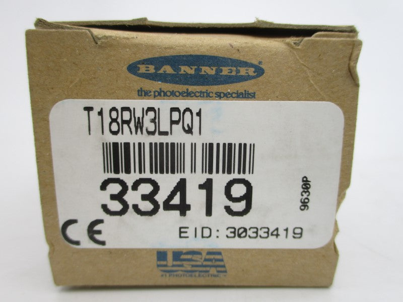 BANNER ENGINEERING T18RW3LPQ1 33419 20-250VAC NSMP