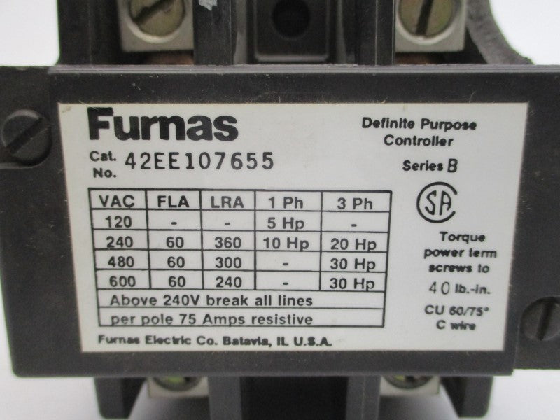FURNAS ELECTRIC 42EE107655 SER. B 110/120V 75A NSNP