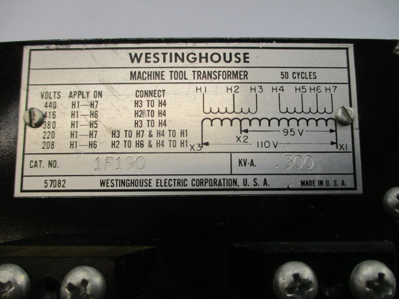WESTINGHOUSE 1F190 440V UNMP