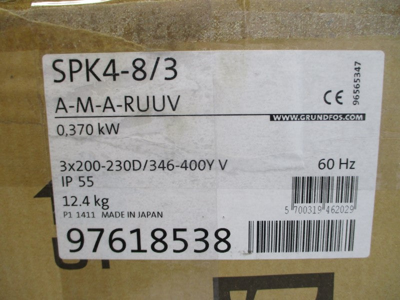 GRUNDFOS SPK4-8/3 A-M-A-RUUV 97618538 400V 0.87A NSMP
