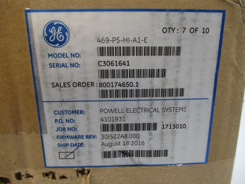 GENERAL ELECTRIC 469-P5-HI-A1-E NSMP
