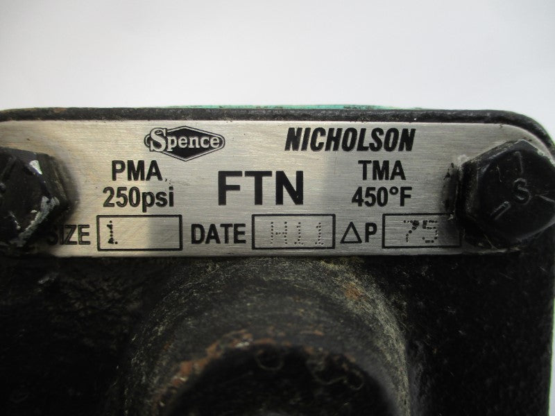SPENCE NICHOLSON 150511YT FTN 250PSI 1" NSNP