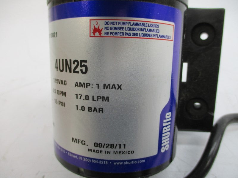 SHURFLO 3000-100 4UN25 115VAC 1A 15PSI NSMP