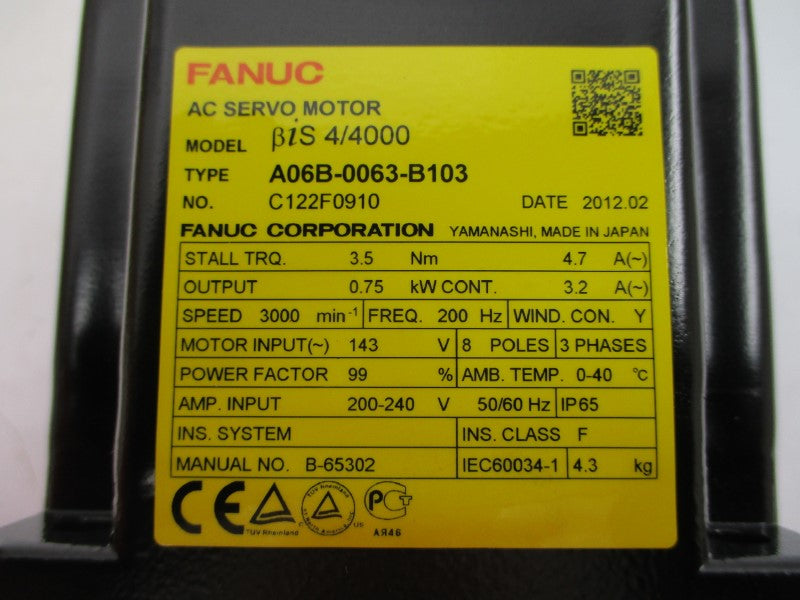 FANUC A06B-0063-B103 143VAC 4.7/3.2A NSMP