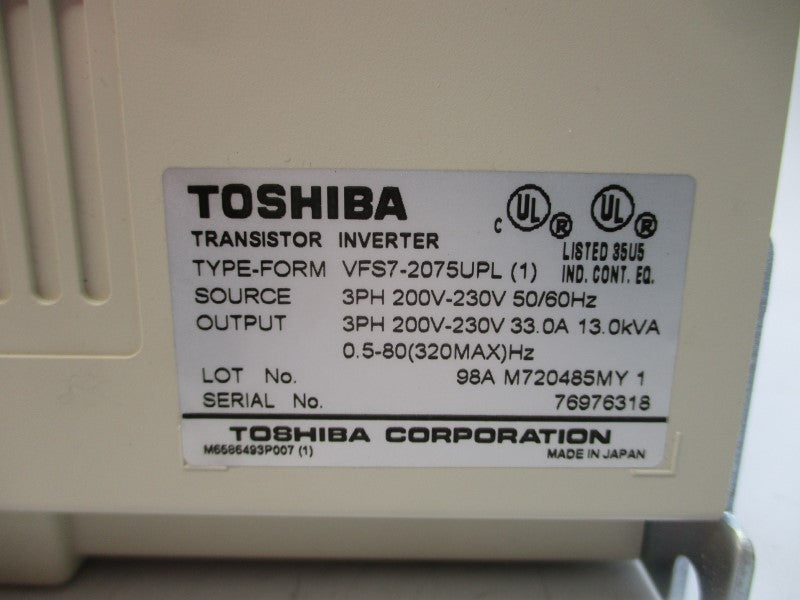 TOSHIBA VFS7-2075UPL 200-230V 33.0A NSMP