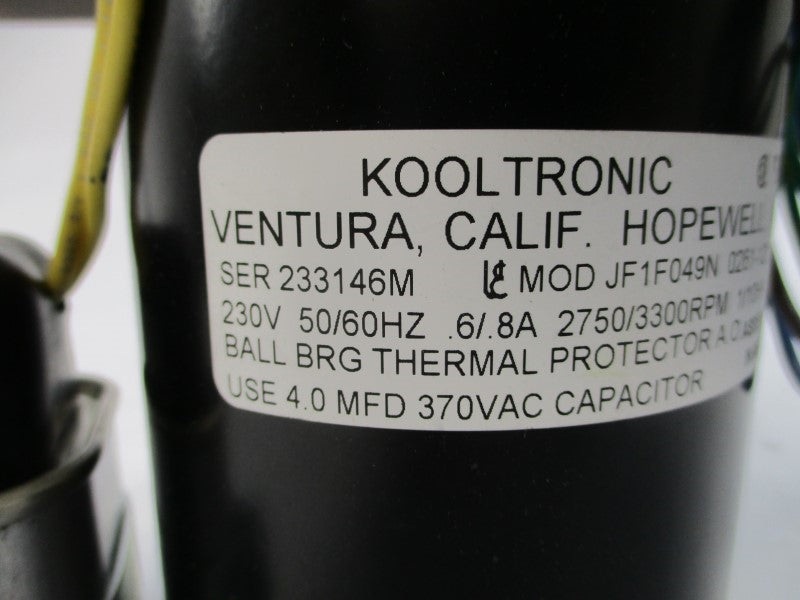 KOOLTRONIC K2BB36 230V .6/.8A NSNP