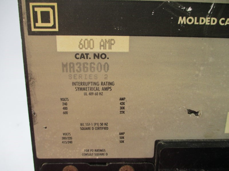 SQUARE D MA36600 SER. 2 600V 600A UNMP