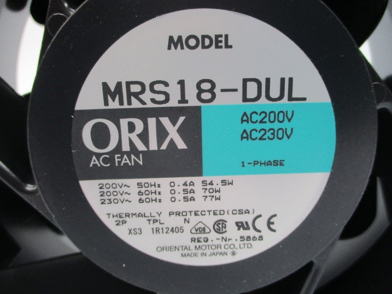 ORIENTAL MOTOR MRS18-DUL 200/230VAC 0.4/0.5A NSMP