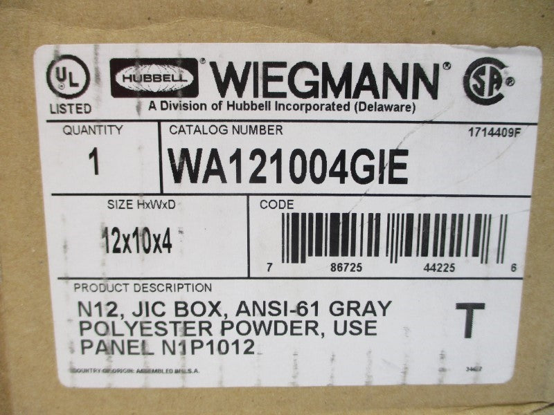 WIEGMANN WA121004GIE 12X10X4 NSMP