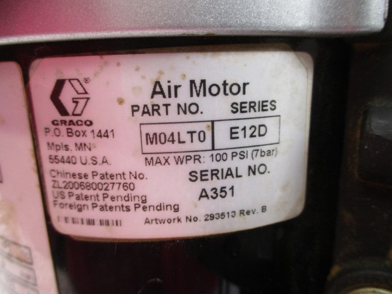 GRACO W15BBS SER. G12A 1500PSI UNMP