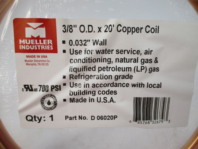 MUELLER INDUSTRIES D06020P 700PSI 20' 3/8" NSMP