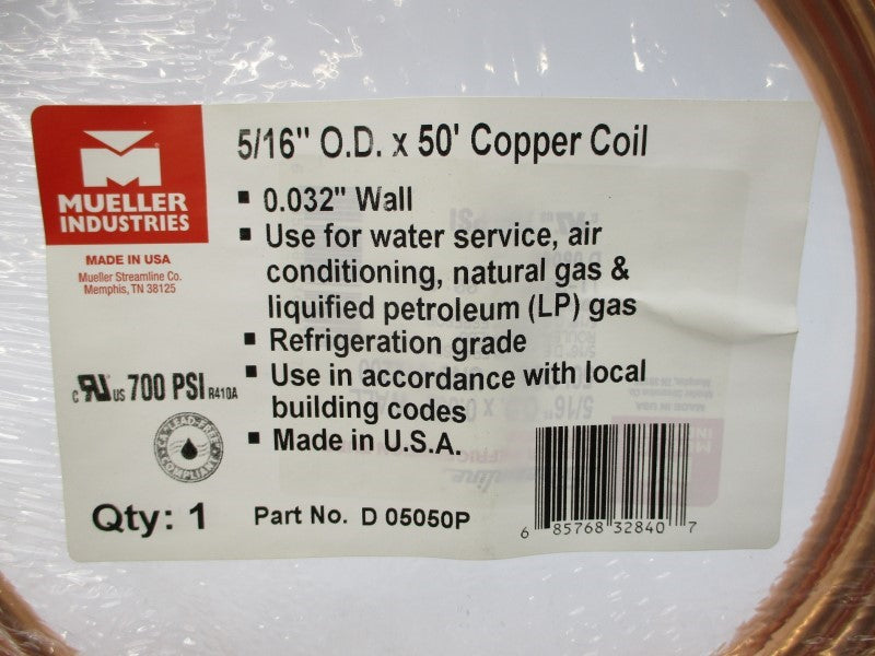 MUELLER INDUSTRIES D05050P 700PSI 50' NSMP