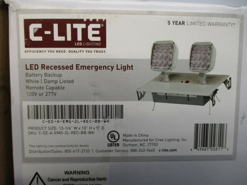 C-LITE C-EE-A-EMG-2L-REC-BB-WH 120/277V NSMP
