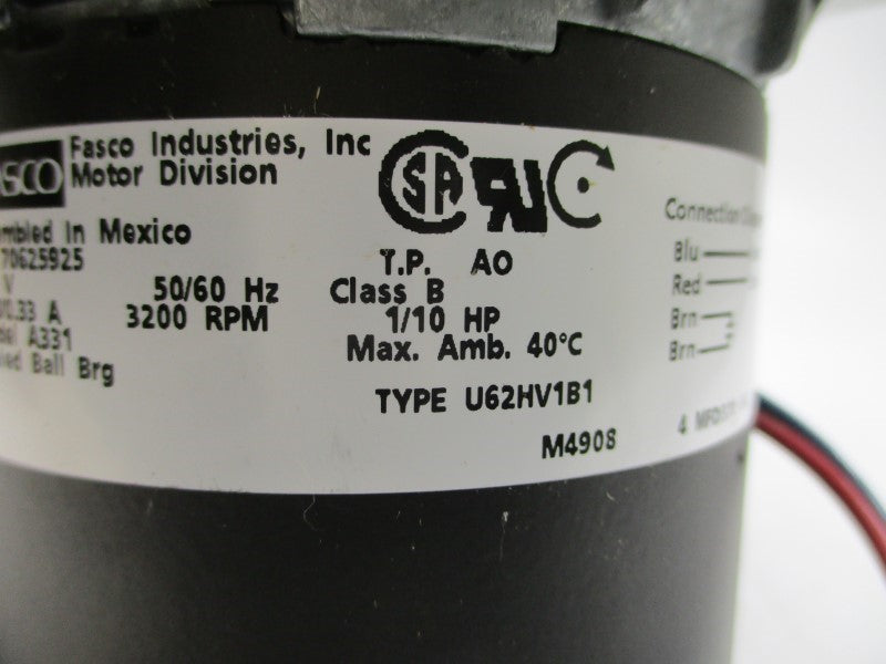 FASCO A331 U62HV1B1 460V 0.38/0.33A NSMP