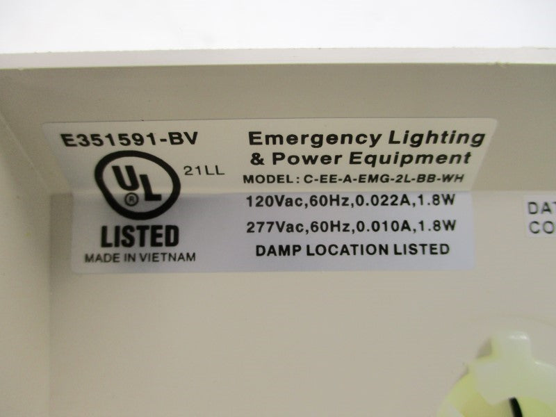C-LITE C-EE-A-EMG-2L-BB-WH 120/277VAC 0.022/0.010A NSMP