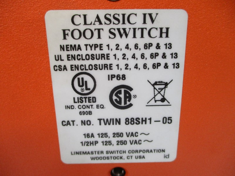 LINEMASTER 88SH1-05 250VAC 16A NSMP