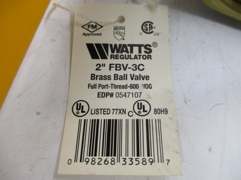 WATTS FBV-3C 0547107 2" (PKG OF 2) NSMP