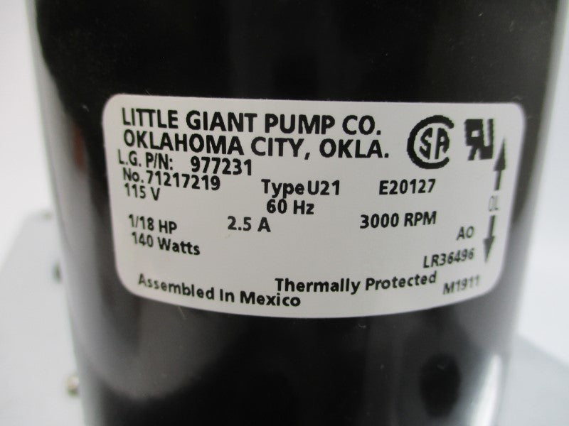 LITTLE GIANT 553206 VCL-24UL 115V 2.5A NSMP