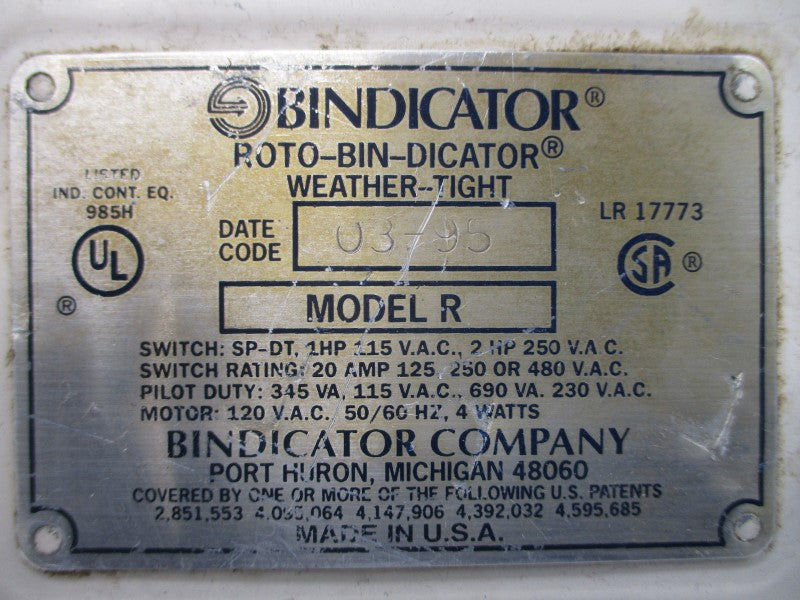 BINDICATOR SP-DT MODEL R 480VAC 20A UNMP