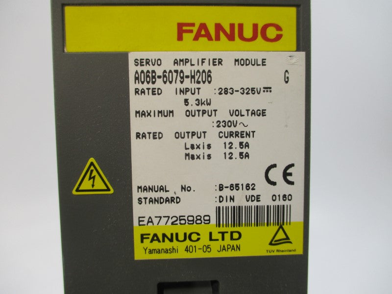 FANUC A06B-6079-H206 283-325V 12.5A (MISSING MODULE) UNMP