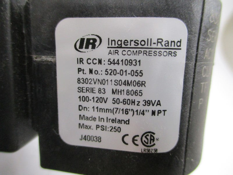 INGERSOLL RAND 54410931 SER. 83 24-240VAC 1A 250PSI 1/4" NSMP