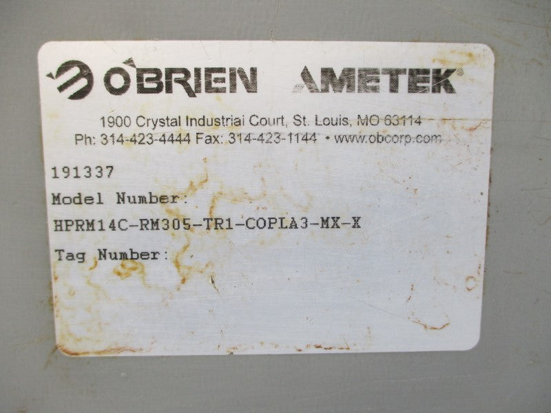 O'BRIEN HPRM14C-RM305-TR1-COPLA3-MX-X NSNP