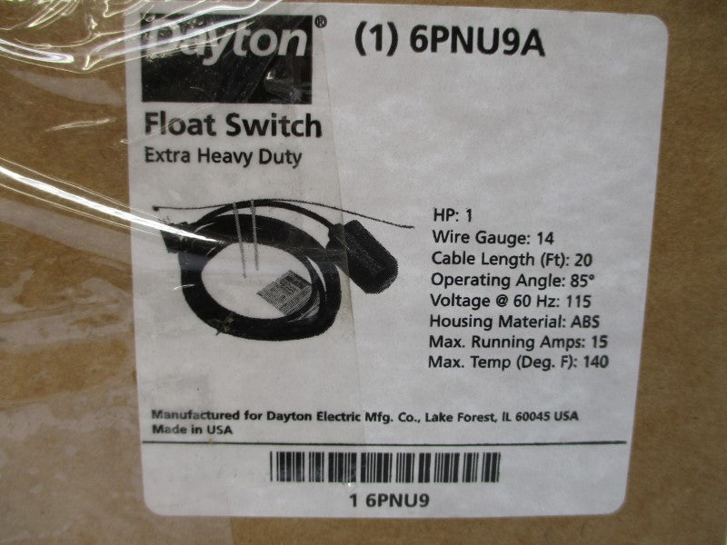 DAYTON 6PNU9A 115VAC 15A NSMP