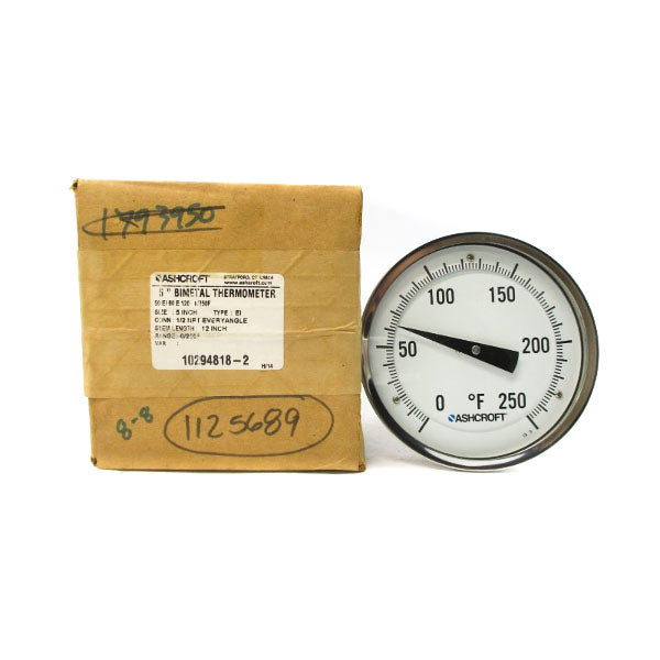 ASHCROFT 50EI60E120 0/250'F 5" STEM12 NSMP