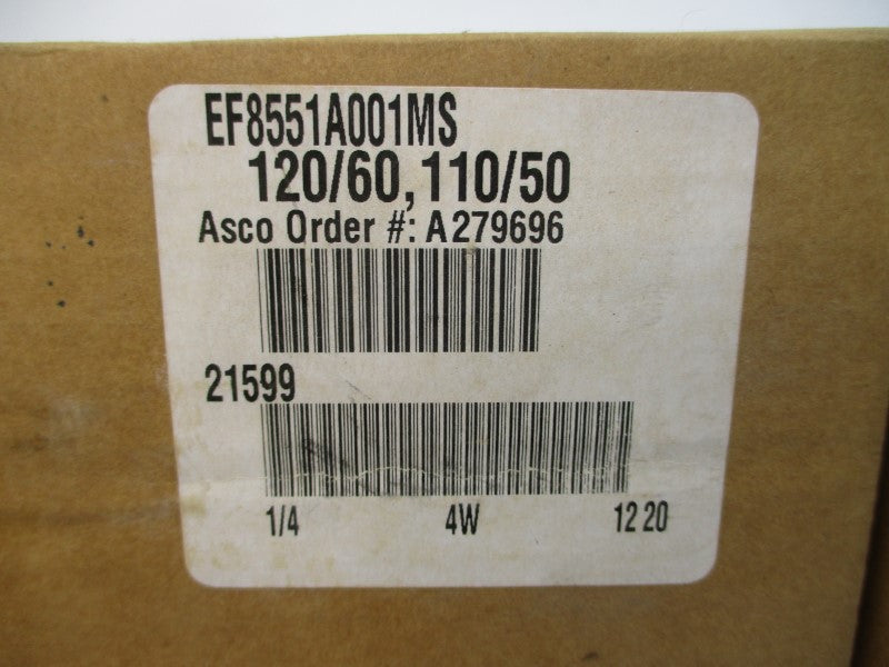 ASCO 8551A001MS 110/120V 30-150PSI 1/4" NSMP