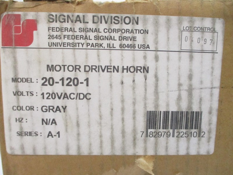 FEDERAL SIGNAL 20-120-1 SER. A1 120V 80A (GRAY) NSMP
