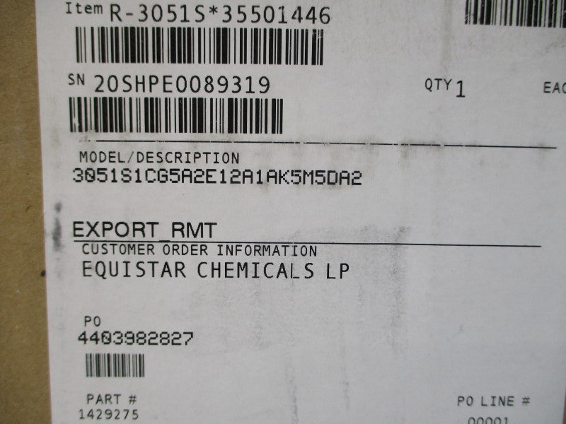 ROSEMOUNT 3051S1CG5A2E12A1AK5M5DA2 10.5-30VDC 0-2000PSI NSMP