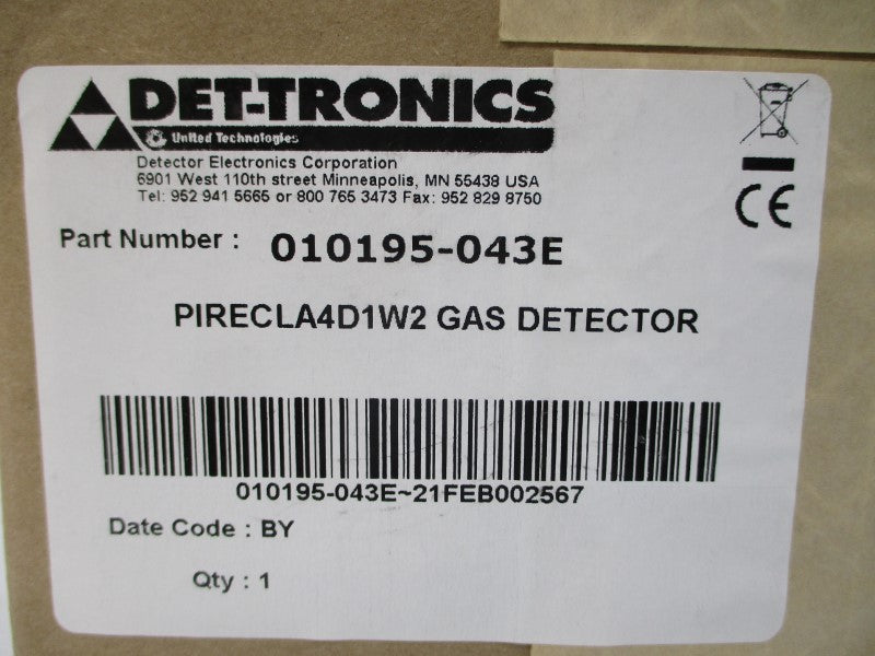 DET-TRONICS 010195-043E PIRECLA4D1W2 18-32VDC NSMP