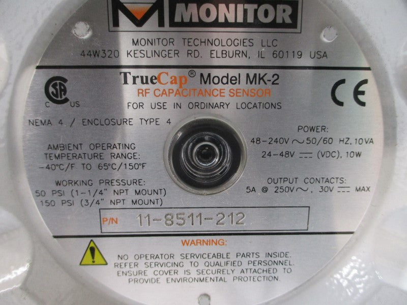 MONITOR TECHNOLOGIES 11-8511-212 48-240V 5A 50-150PSI NSNP