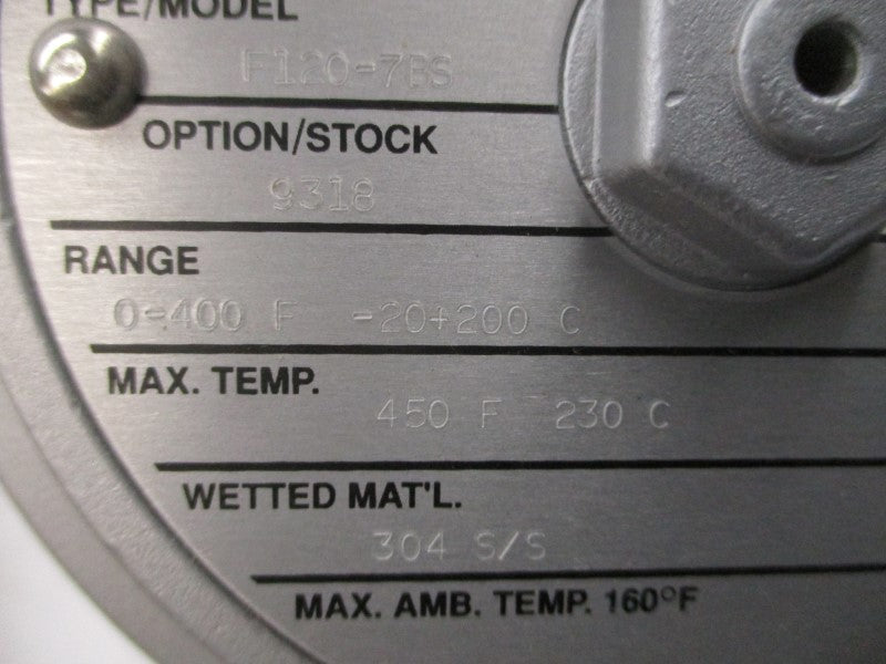 UNITED ELECTRIC CONTROLS F120-7BS 480VAC 15A NSMP