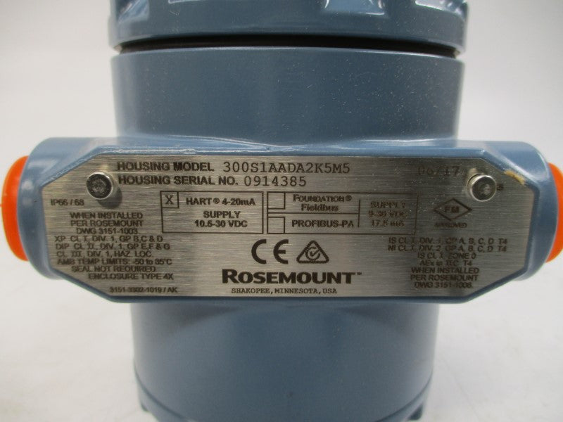 ROSEMOUNT 3051S1CD0A2F12A1AK5M5L4DA2 10.5-30VDC 750PSI NSMP