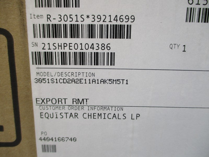 ROSEMOUNT 3051S1CD2A2E11A1AK5M5T1 10.5-30VDC 3626PSI NSMP