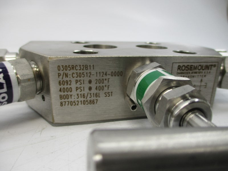 ROSEMOUNT 0305RC32B11L4 C30512-1124-0000 4000-6092PSI NSMP