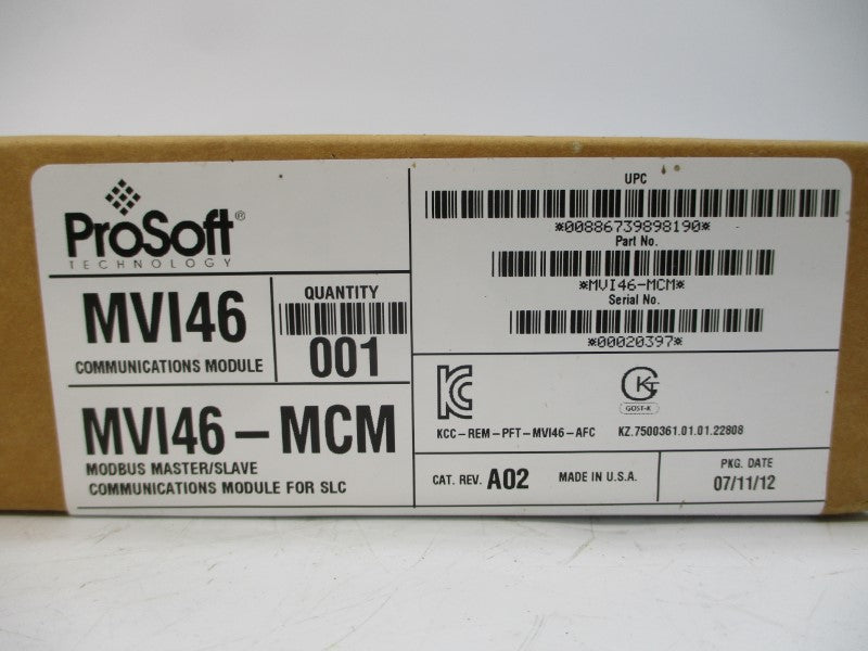 PROSOFT TECHNOLOGY MVI46-MCM NSFS
