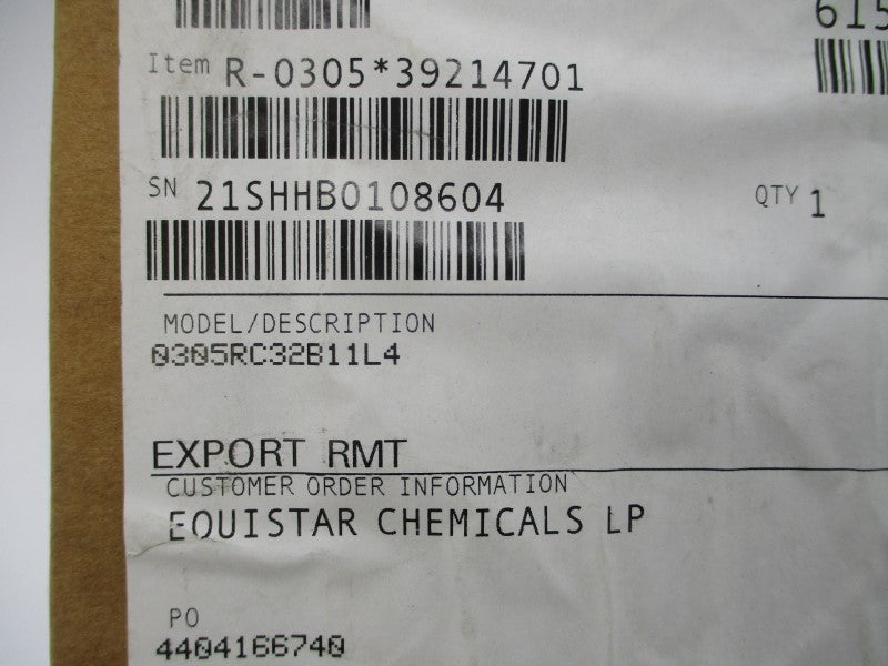 ROSEMOUNT C30512-1124-0000 0305RC32B11L4 4000-6092PSI NSMP
